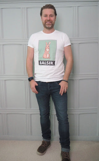Men's Rabbit Balsik Cotton T-Shirt - White with Logo