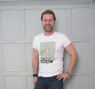 Men's Rabbit Balsik Cotton T-Shirt - White with Logo