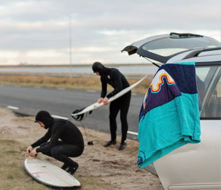 Men’s Beach Poncho by Bluebow - Navy Blue/Turquoise