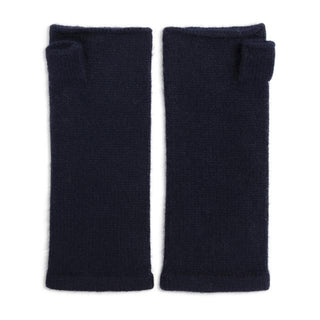 Wrist Warmers Cashmere Breton Strip - Dark Pink and Mole